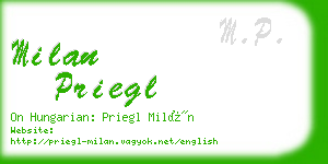 milan priegl business card